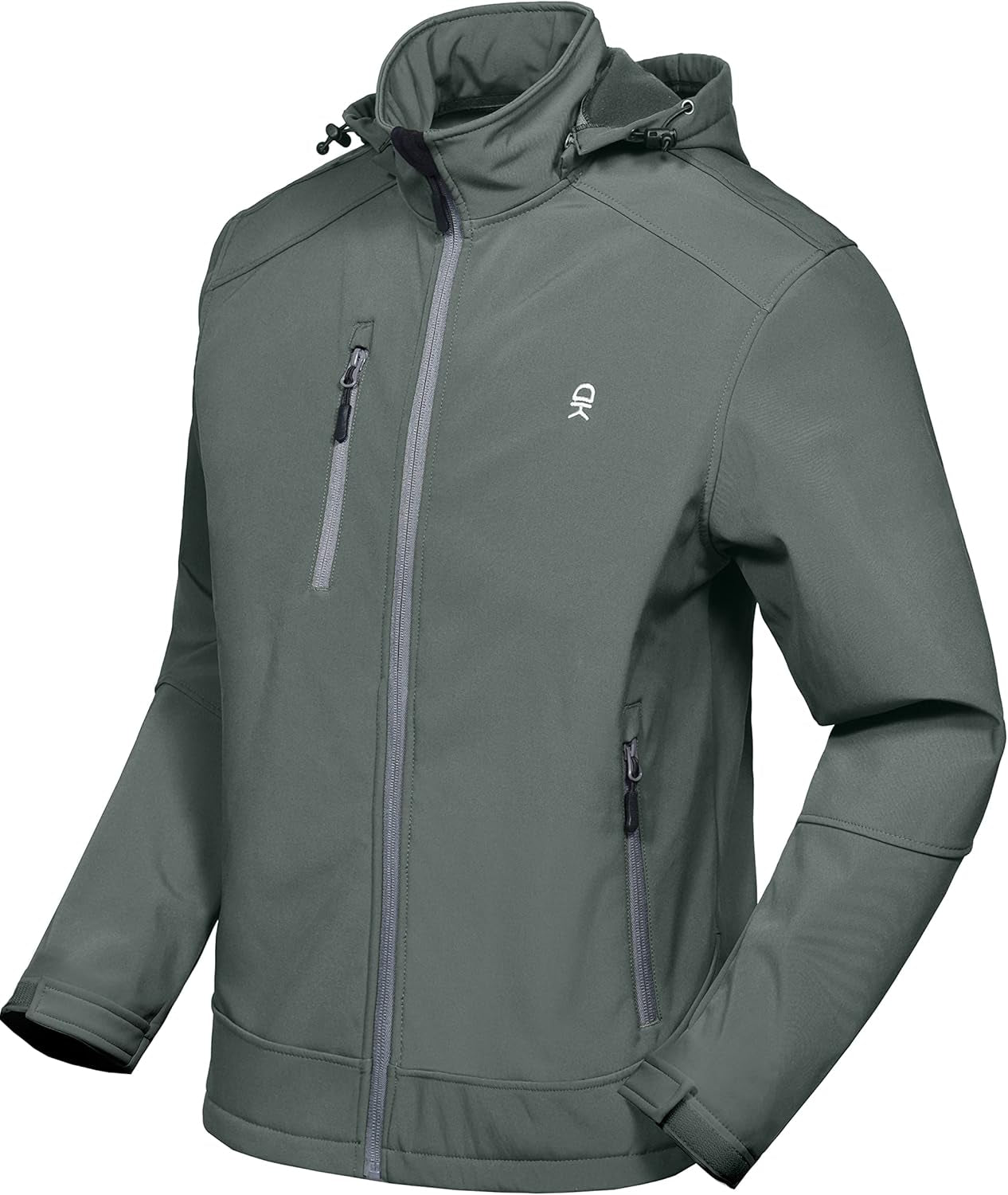 Men’S Softshell Jacket with Removable Hood, Fleece Lined