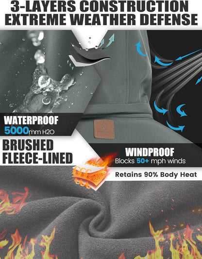 Men’S Softshell Jacket with Removable Hood, Fleece Lined